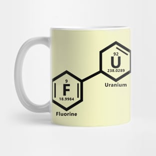 FUCK - Periodic Table Pattern Mug